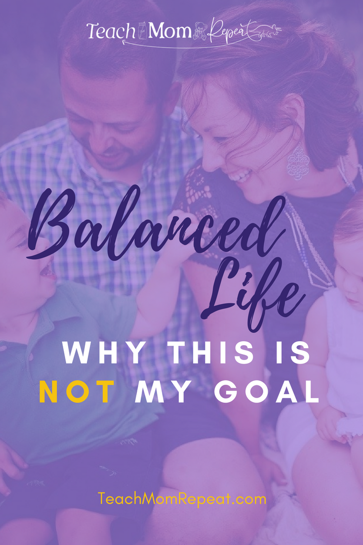 Why a balanced life is not my goal