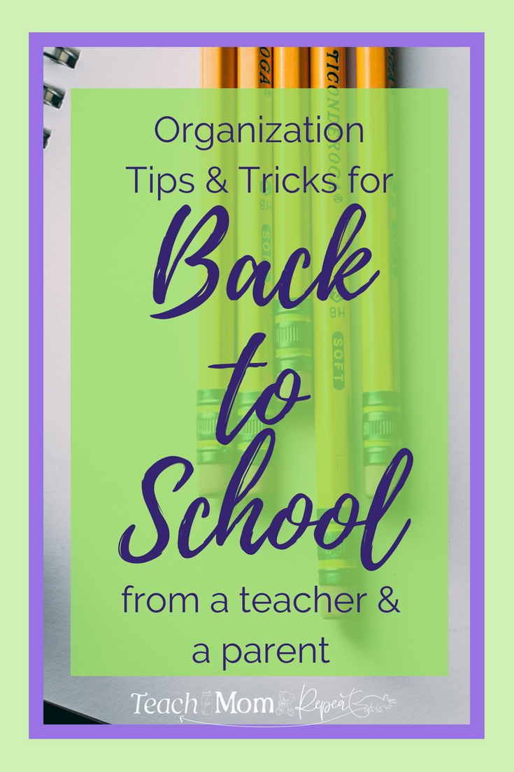 Practical advice from a teacher and a parent to help start the school year organized.